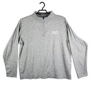 Mens Garb Heathered Gray 1/4 Zip Pullover Sweatshirt Mock Neck Long Sleeve XL